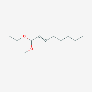 molecular formula C13H24O2 B14602055 1,1-Diethoxy-4-methylideneoct-2-ene CAS No. 61147-83-9