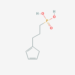 molecular formula C8H13O3P B14602058 [3-(Cyclopenta-1,3-dien-1-yl)propyl]phosphonic acid CAS No. 61182-89-6