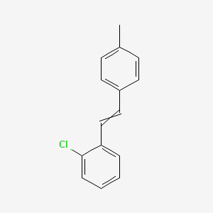 molecular formula C15H13Cl B14602062 1-Chloro-2-[2-(4-methylphenyl)ethenyl]benzene CAS No. 58566-19-1