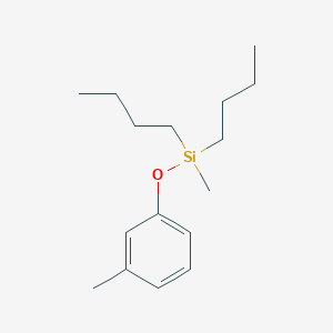 molecular formula C16H28OSi B14602102 Dibutyl(methyl)(3-methylphenoxy)silane CAS No. 59280-28-3