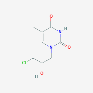 molecular formula C8H11ClN2O3 B14602108 1-(3-Chloro-2-hydroxypropyl)-5-methylpyrimidine-2,4(1H,3H)-dione CAS No. 61169-58-2