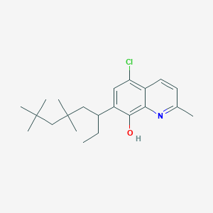 5-Chloro-2-methyl-7-(5,5,7,7-tetramethyloctan-3-yl)quinolin-8-ol