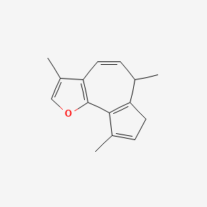 molecular formula C15H16O B14602160 3,6,9-Trimethyl-6,7-dihydroazuleno[4,5-b]furan CAS No. 60498-91-1