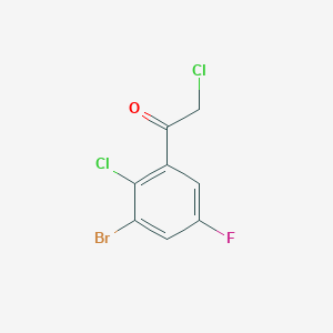 molecular formula C8H4BrCl2FO B1460217 3'-Bromo-2'-chloro-5'-fluorophenacyl chloride CAS No. 1805518-64-2