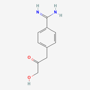 molecular formula C10H12N2O2 B14602182 4-(3-Hydroxy-2-oxopropyl)benzene-1-carboximidamide CAS No. 60925-52-2