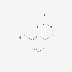 molecular formula C7H5BrF2OS B1460219 3-Bromo-2-(difluoromethoxy)thiophenol CAS No. 1805528-05-5