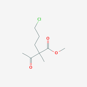 molecular formula C9H15ClO3 B14602215 Methyl 2-acetyl-5-chloro-2-methylpentanoate CAS No. 59057-06-6