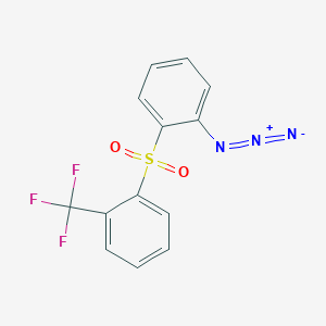 molecular formula C13H8F3N3O2S B14602243 1-Azido-2-[2-(trifluoromethyl)benzene-1-sulfonyl]benzene CAS No. 61174-49-0