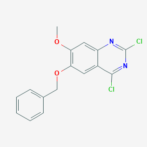 molecular formula C16H12Cl2N2O2 B14602309 Quinazoline, 2,4-dichloro-7-methoxy-6-(phenylmethoxy)- CAS No. 60548-01-8