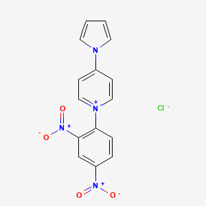 molecular formula C15H11ClN4O4 B14602310 1-(2,4-Dinitrophenyl)-4-(1H-pyrrol-1-yl)pyridin-1-ium chloride CAS No. 60795-37-1