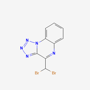 molecular formula C9H5Br2N5 B14602320 4-(Dibromomethyl)tetrazolo[1,5-a]quinoxaline CAS No. 61148-24-1