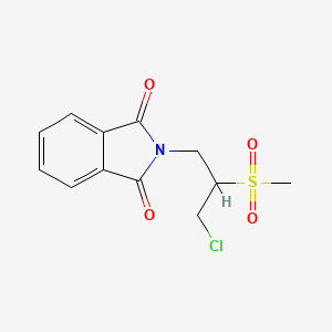 molecular formula C12H12ClNO4S B14602322 1H-Isoindole-1,3(2H)-dione, 2-[3-chloro-2-(methylsulfonyl)propyl]- CAS No. 59963-81-4