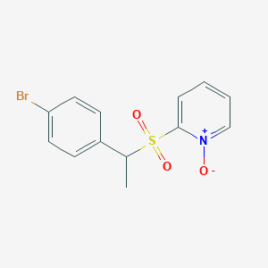 2-[1-(4-Bromophenyl)ethanesulfonyl]-1-oxo-1lambda~5~-pyridine