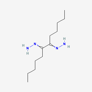 molecular formula C12H26N4 B14602336 1,1'-(Dodecane-6,7-diylidene)dihydrazine CAS No. 58671-11-7