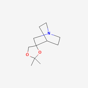 molecular formula C11H19NO2 B14602343 2',2'-Dimethylspiro[4-azabicyclo[2.2.2]octane-2,4'-[1,3]dioxolane] CAS No. 60211-59-8