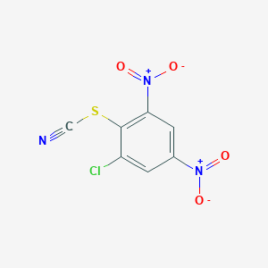 molecular formula C7H2ClN3O4S B14602385 2-Chloro-4,6-dinitrophenyl thiocyanate CAS No. 61011-80-1