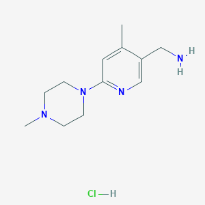 (4-Methyl-6-(4-methylpiperazin-1-yl)pyridin-3-yl)methanamine hydrochloride
