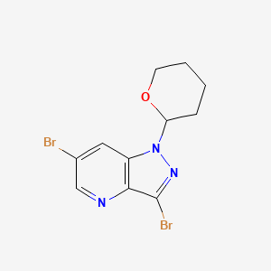 molecular formula C11H11Br2N3O B1460241 3,6-Dibromo-1-(tetrahydro-2H-pyran-2-yl)-1H-pyrazolo[4,3-b]pyridine CAS No. 1416713-57-9
