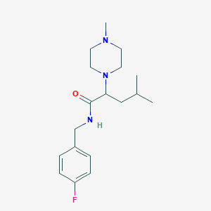 N-[(4-fluorophenyl)methyl]-4-methyl-2-(4-methylpiperazin-1-yl)pentanamide