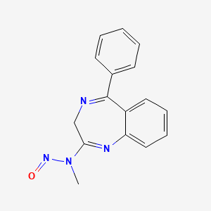 molecular formula C16H14N4O B14602442 N-Methyl-N-(5-phenyl-3H-1,4-benzodiazepin-2-yl)nitrous amide CAS No. 59467-98-0