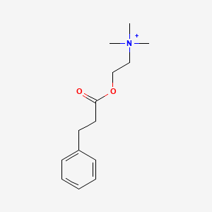 molecular formula C14H22NO2+ B14602462 Ethanaminium, N,N,N-trimethyl-2-(1-oxo-3-phenylpropoxy)- CAS No. 58979-36-5