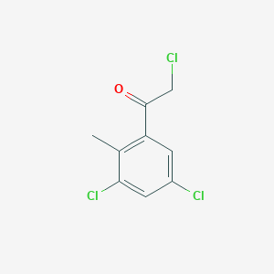 molecular formula C9H7Cl3O B1460247 3',5'-Dichloro-2'-methylphenacyl chloride CAS No. 1803838-35-8