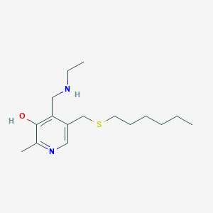 4-[(Ethylamino)methyl]-5-[(hexylsulfanyl)methyl]-2-methylpyridin-3-OL