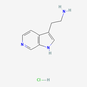 molecular formula C9H12ClN3 B1460248 2-{1H-pyrrolo[2,3-c]pyridin-3-yl}ethan-1-amine hydrochloride CAS No. 1955514-82-5