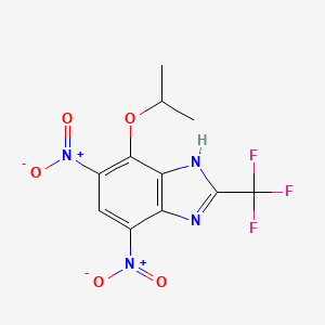 4,6-Dinitro-7-[(propan-2-yl)oxy]-2-(trifluoromethyl)-1H-benzimidazole