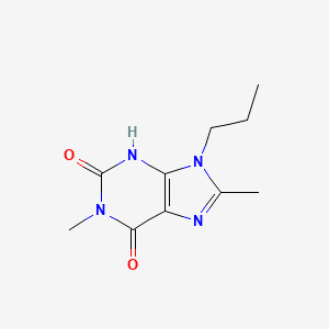 1,8-dimethyl-9-propyl-3,9-dihydro-1H-purine-2,6-dione