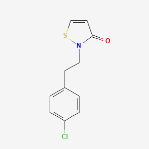 molecular formula C11H10ClNOS B14602523 2-[2-(4-Chlorophenyl)ethyl]-1,2-thiazol-3(2H)-one CAS No. 59403-58-6