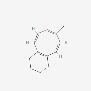 molecular formula C14H18 B14602527 (5Z,7Z,9Z)-7,8-dimethyl-1,2,3,4-tetrahydrobenzo[8]annulene 