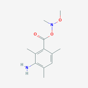 molecular formula C12H18N2O3 B1460253 Methoxy(methyl)amino 3-amino-2,4,6-trimethylbenzoate CAS No. 2059999-02-7