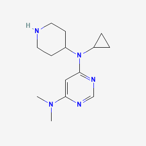 molecular formula C14H23N5 B1460254 N4-cyclopropyl-N6,N6-dimethyl-N4-(piperidin-4-yl)pyrimidine-4,6-diamine CAS No. 2097937-92-1