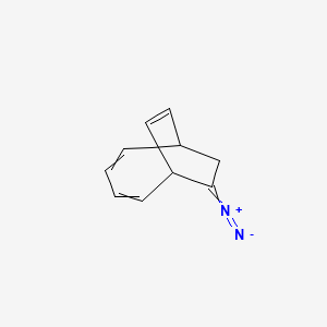 molecular formula C10H10N2 B14602570 9-Diazobicyclo[4.2.2]deca-2,4,7-triene CAS No. 61096-21-7