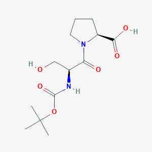 molecular formula C13H22N2O6 B14602629 L-Proline, 1-[N-[(1,1-dimethylethoxy)carbonyl]-L-seryl]- CAS No. 58810-15-4