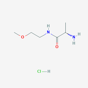 molecular formula C6H15ClN2O2 B1460266 S-2-Amino-N-(2-methoxyethyl)propionamide hydrochloride CAS No. 2202948-85-2