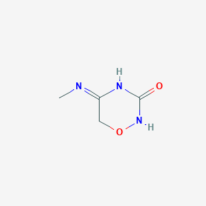 molecular formula C4H7N3O2 B14602661 2H-1,2,4-Oxadiazin-3(6H)-one, 5-(methylamino)- CAS No. 60904-09-8