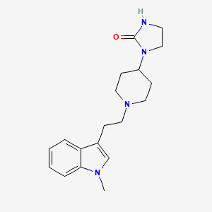 molecular formula C19H26N4O B14602686 1-{1-[2-(1-Methyl-1H-indol-3-yl)ethyl]piperidin-4-yl}imidazolidin-2-one CAS No. 61220-09-5