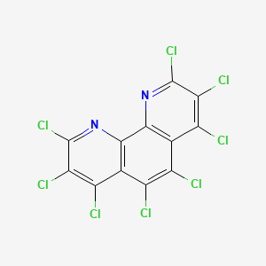 molecular formula C12Cl8N2 B14602698 2,3,4,5,6,7,8,9-Octachloro-1,10-phenanthroline CAS No. 60373-55-9