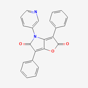 molecular formula C23H14N2O3 B14602754 3,6-Diphenyl-4-(pyridin-3-yl)-2H-furo[3,2-b]pyrrole-2,5(4H)-dione CAS No. 59522-52-0