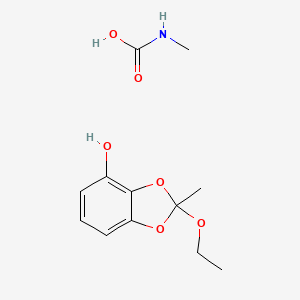 2-Ethoxy-2-methyl-1,3-benzodioxol-4-ol;methylcarbamic acid