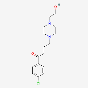 molecular formula C16H23ClN2O2 B14602764 1-(4-Chlorophenyl)-4-[4-(2-hydroxyethyl)piperazin-1-YL]butan-1-one CAS No. 61025-31-8