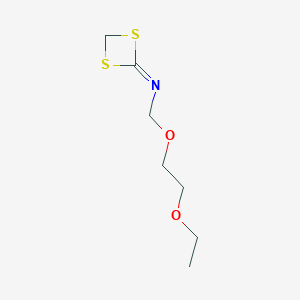 molecular formula C7H13NO2S2 B14602812 N-[(2-Ethoxyethoxy)methyl]-1,3-dithietan-2-imine CAS No. 59753-89-8
