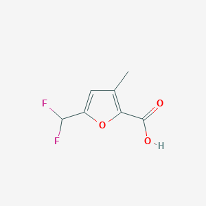 molecular formula C7H6F2O3 B1460282 5-(二氟甲基)-3-甲基呋喃-2-羧酸 CAS No. 2031259-27-3