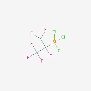 molecular formula C3HCl3F6Si B14602852 Trichloro(1,1,1,2,3,3-hexafluoropropan-2-yl)silane CAS No. 60002-07-5