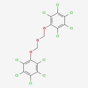 molecular formula C14H4Cl10O3 B14602875 Benzene, 1,1'-[oxybis(methyleneoxy)]bis[2,3,4,5,6-pentachloro- CAS No. 60093-94-9