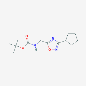 (3-Cyclopentyl-[1,2,4]oxadiazol-5-ylmethyl)-carbamic acid tert-butyl ester