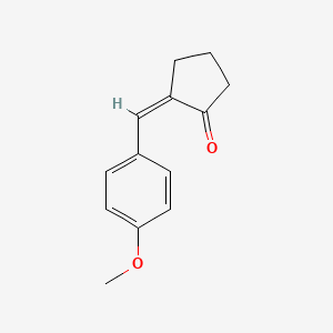 molecular formula C13H14O2 B14602898 (E)-2-(4-Methoxybenzylidene)cyclopentanone CAS No. 58647-67-9