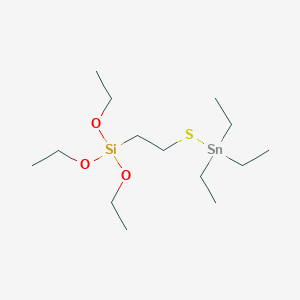 molecular formula C14H34O3SSiSn B14602899 4,4-Diethoxy-8,8-diethyl-3-oxa-7-thia-4-sila-8-stannadecane CAS No. 60171-42-8